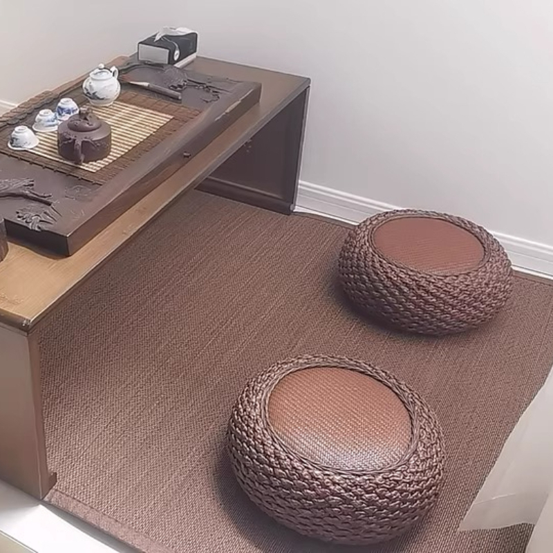 Tatami Mat Rush - Bantal Duduk Tebal Anyaman Rotan Tatami