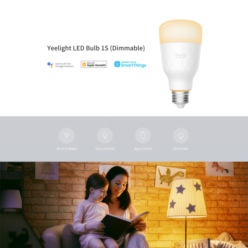 Lampu LED Yeelight 1S E26/E27, - Yeelight Light Smart Bulb ulasan dan harga