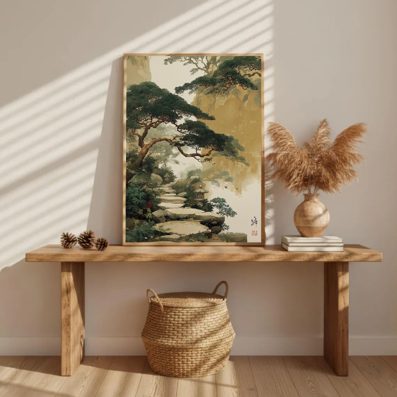 Lukisan Kanvas Poster Pemandan - Japanese Lifestyle Japanese ulasan dan harga