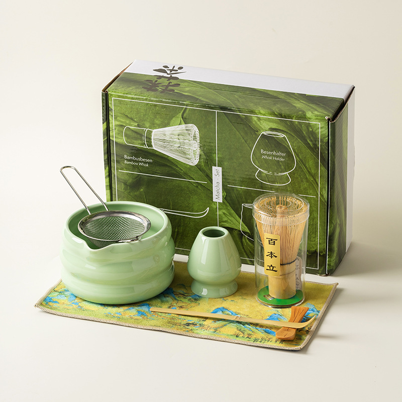 4/7PCS Set Matcha Jepang Mangk - Bamboo Whisk Chasen ulasan dan harga