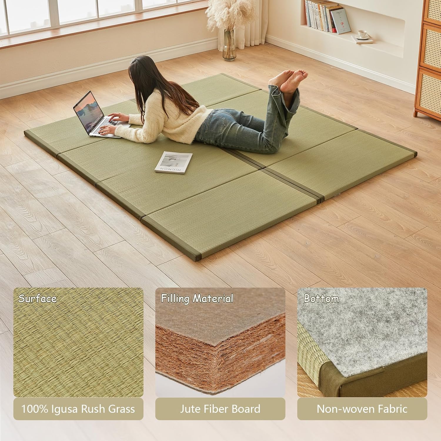 Matras Tatami Tradisional Jepa - Tatami Mat Rush ulasan dan harga